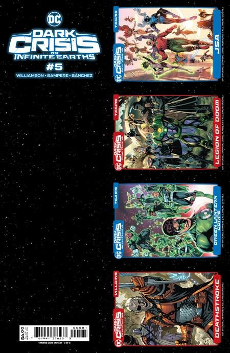 DARK CRISIS ON INFINITE EARTHS #5 (OF 7) CVR H PERFORATION TRADING CARD 2 OF 2 CARD STOCK VAR