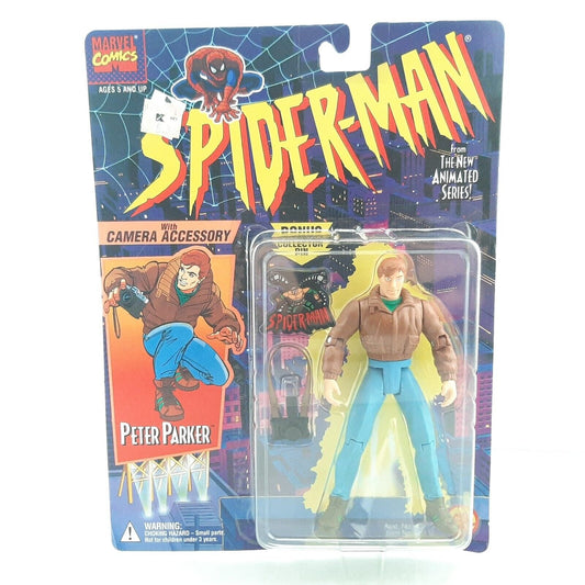 1994 Peter Parker with Camera Accessory Spider-Man Animated Series ToyBiz Figure