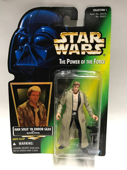 Kenner Star Wars Power of the Force Han Solo Endor Gear 3.75" Figure